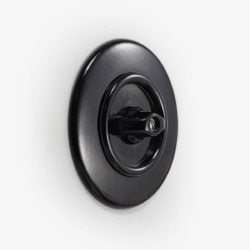 THPG Bakelite rotary light switch, round