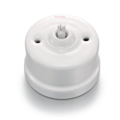 Garby 1-gang 2-way switch white porcelain without cable inlet