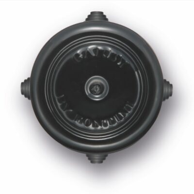 Garby Junction box black porcelain Ø118mm