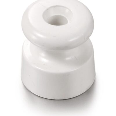 Garby Porcelain insulator for braided wire (5 un) white porcelain