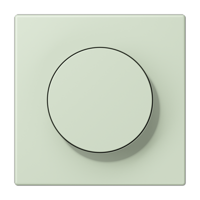 LS 990 Les Couleurs 1-gang rotary dimmer cover, 32042 Vert Anglais Pâle