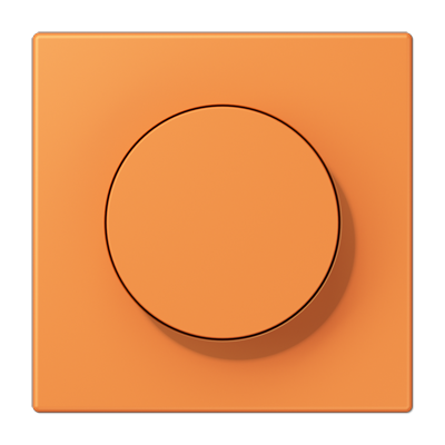 LS 990 Les Couleurs 1-gang rotary dimmer cover, 32081 Orange Clair