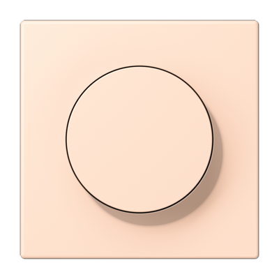 LS 990 Les Couleurs 1-gang rotary dimmer cover, 32091 Rose Pâle