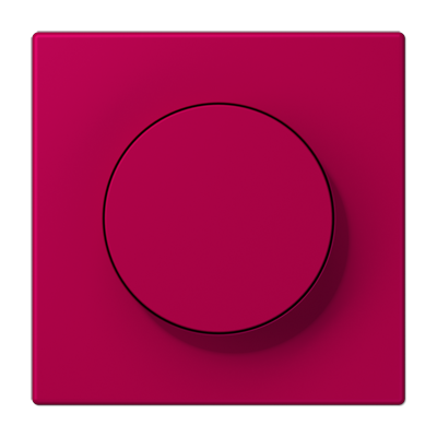 LS 990 Les Couleurs 1-gang rotary dimmer cover, 32101 Rouge Rubia