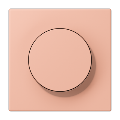 LS 990 Les Couleurs 1-gang rotary dimmer cover, 32102 Rose Clair