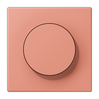 LS 990 Les Couleurs 1-gang rotary dimmer cover, 32111 L'ocre Rouge Moyen