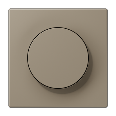 LS 990 Les Couleurs 1-gang rotary dimmer cover, 32141 Ombre Naturelle Moyenne