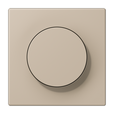 LS 990 Les Couleurs 1-gang rotary dimmer cover, 32142 ombre naturelle claire