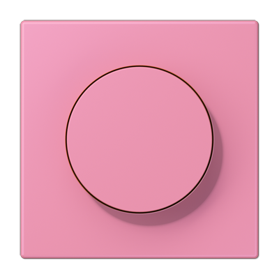 LS 990 Les Couleurs 1-gang rotary dimmer cover, 4320C Rose Vif