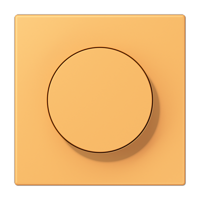 LS 990 Les Couleurs 1-gang rotary dimmer cover, 4320L Ocre Jaune Clair