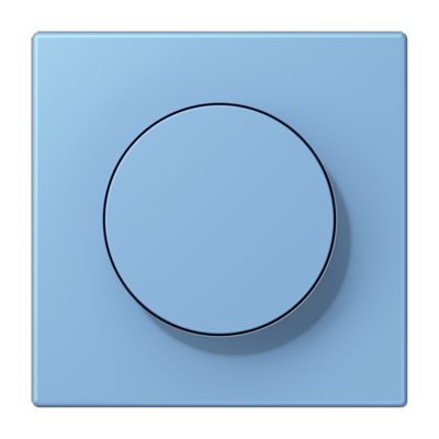 LS 990 Les Couleurs 1-gang rotary dimmer cover, 4320N Bleu Céruléen 59