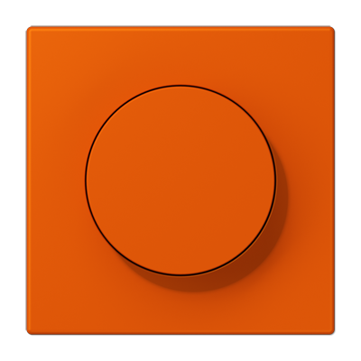 LS 990 Les Couleurs 1-gang rotary dimmer cover, 4320S Orange Vif