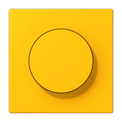 LS 990 Les Couleurs 1-gang rotary dimmer cover, 4320W Le Jaune Vif