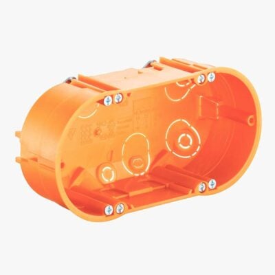 Kaiser back box, hollow wall, double, 47mm
