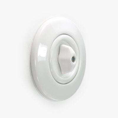 Ceramics from Swtch Berker Serie 1930 Rosenthal white rotary light switch