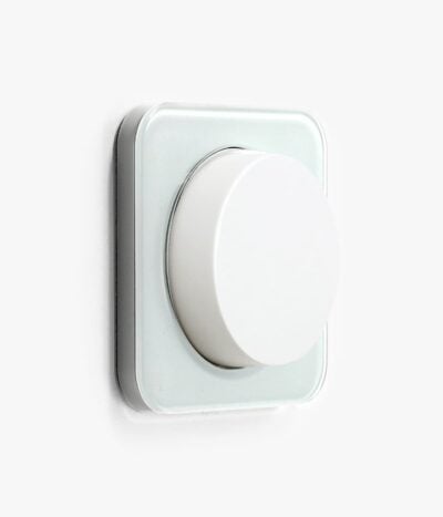 Berker R.1 White glass dimmer switch