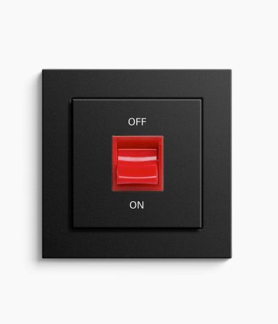 E2 Classic Black 45A Cooker Switch