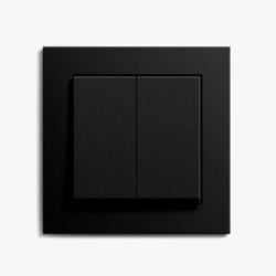 GIRA E2 matt black light switch