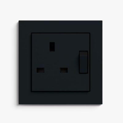 GIRA E2 matt black plug socket