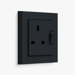 GIRA E2 matt black plug socket