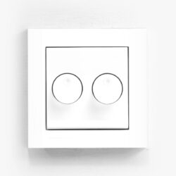 GIRA E2 White double dimmer switch