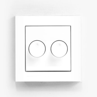 GIRA E2 White double dimmer switch