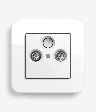 E3 White TV/SAT outlet