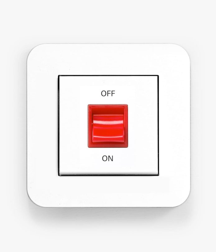 Gira E3 Pure White cooker switch
