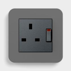 GIRA E3 Dark Grey/Anthracite single socket