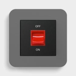 GIRA E3 Dark Grey cooker switch