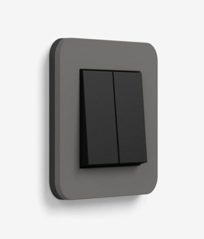 GIRA E3 Dark Grey/Black double switch