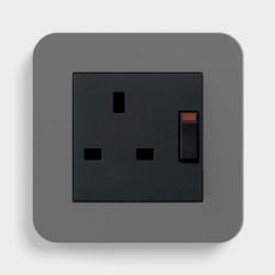 GIRA E3 Dark Grey/Black single socket