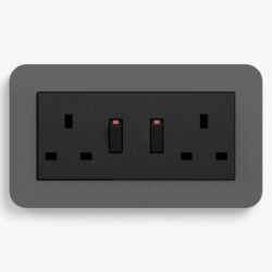 GIRA E3 Dark Grey/Black double socket