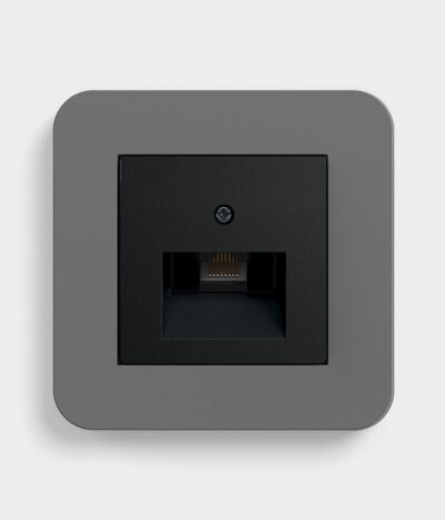 GIRA E3 Dark Grey CAT6 network socket