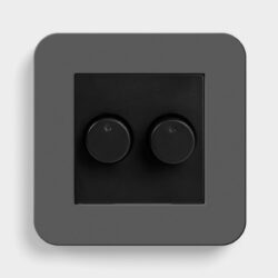 GIRA E3 Dark Grey/Black double dimmer switch