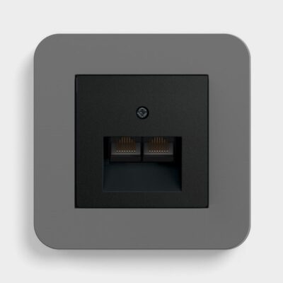 GIRA E3 Dark Grey CAT6 network socket