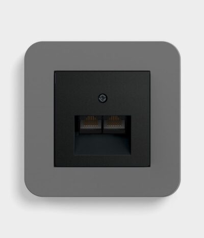 GIRA E3 Dark Grey CAT6 network socket
