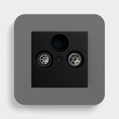 GIRA E3 Dark Grey/Black TV/SAT socket