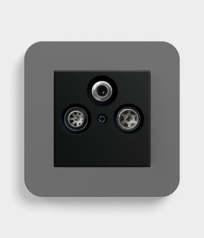 GIRA E3 Dark Grey/Black TV/SAT socket