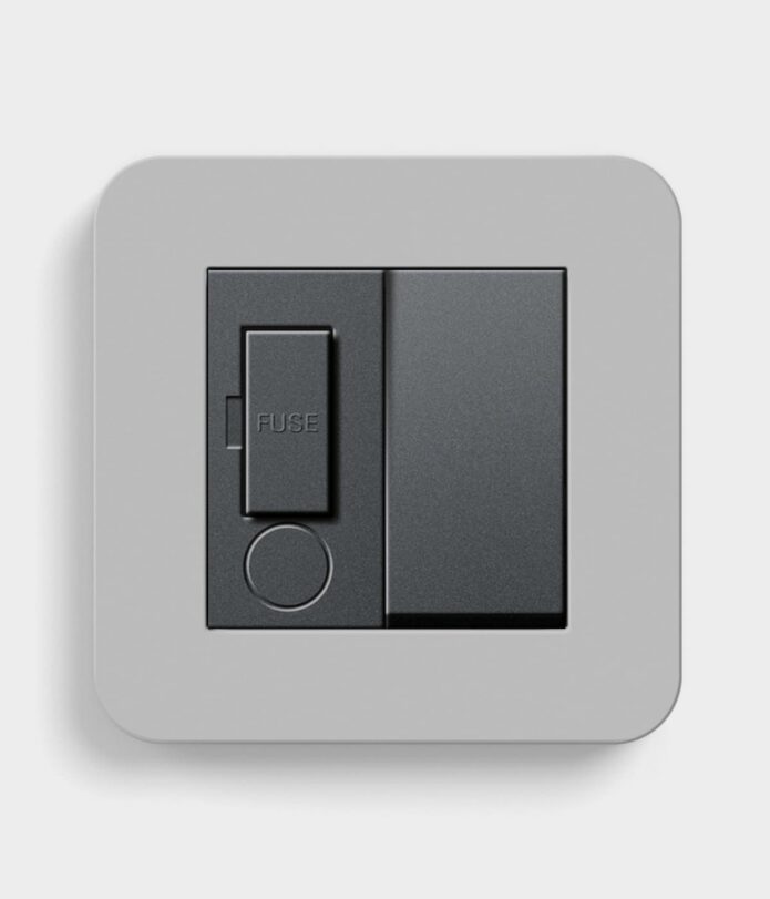 GIRA E3 Stone switched fused spur
