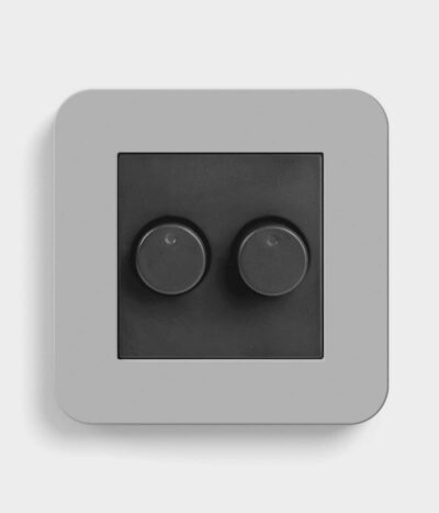 GIRA E3 Mid Grey/Anthracite double dimmer switch