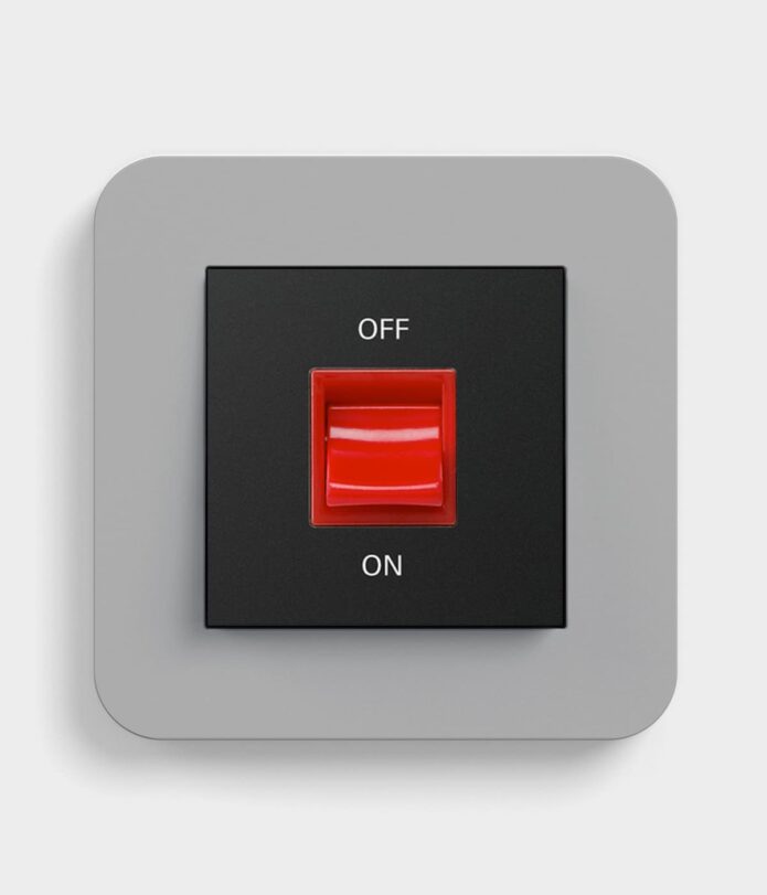GIRA E3 Mid grey cooker switch