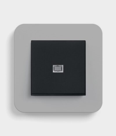 GIRA E3 Mid grey isolator switch with light