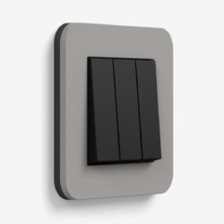 GIRA E3 Mid Grey/Black triple switch