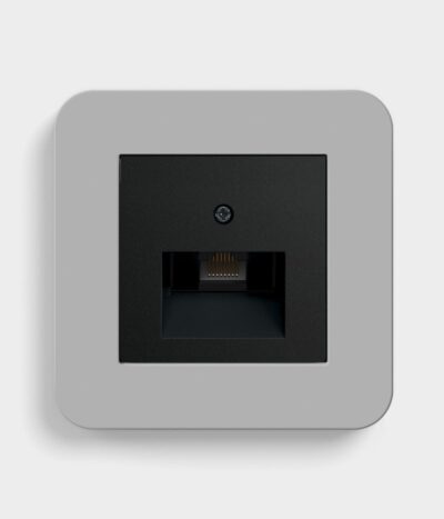 GIRA E3 Mid Grey CAT6 network socket