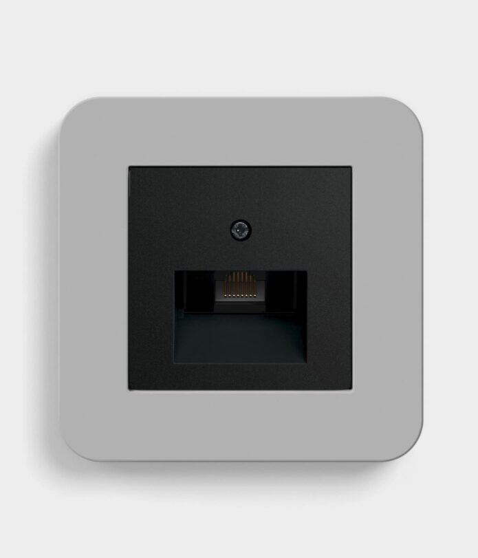 GIRA E3 Mid Grey CAT6 network socket