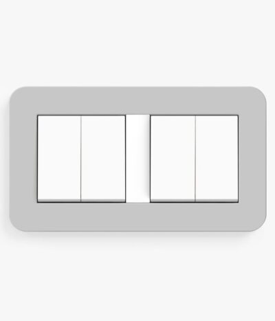 E3 Grey/Glossy White Quadruple (2 doubles in double frame)