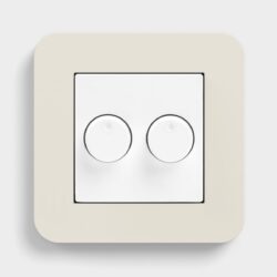 GIRA E3 Sand/White double dimmer switch
