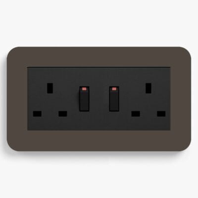 GIRA E3 Umber Double Switched Socket