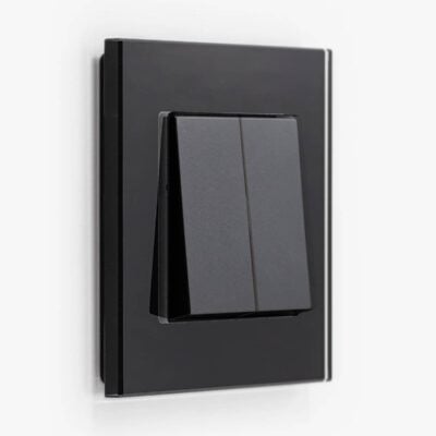 GIRA Esprit Black Glass light switch